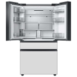  - Bespoke 29 cu. ft 4-Door French Door Refrigerator with Beverage Center - White Glass