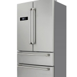 - 20.7-cu ft 4-Door Counter-Depth French Door Refrigerator with Ice Maker - Stainless steel