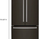- 25 Cu. Ft. French Door Refrigerator - Black Stainless Steel