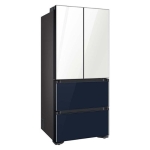 - 17.3 Cu. Ft. Kimchi & Specialty 4-Door French Door Refrigerator with WiFi and Super Precise Cooling - White-Navy Glass