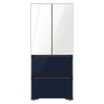 - 17.3 Cu. Ft. Kimchi & Specialty 4-Door French Door Refrigerator with WiFi and Super Precise Cooling - White-Navy Glass