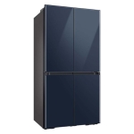  - Bespoke 23 cu. ft. 4-Door Flex French Door Counter Depth Refrigerator with WiFi and Customizable Panel Colors - Navy Glass