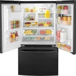 - 25.6 Cu. Ft. French Door Refrigerator - High Gloss Black