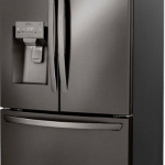  - 23.5 Cu. Ft. French Door Counter-Depth Smart Refrigerator with Craft Ice - Black Stainless Steel