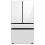 - Bespoke 23 cu. ft. Counter Depth 4-Door French Door Refrigerator with Beverage Center - White Glass