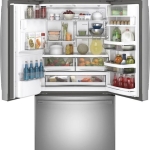 - 22.1 Cu. Ft. French Door Counter-Depth Refrigerator with Hands-Free AutoFill - Stainless steel