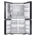  - Bespoke 23 cu. ft. 4-Door Flex French Door Counter Depth Refrigerator with WiFi and Customizable Panel Colors - Navy Glass