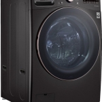 - 4.5 Cu. Ft. High-Efficiency Stackable Smart Front Load Washer with Steam and Built-In Intelligence - Black Steel