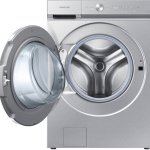 - Bespoke 5.3 cu. ft. Ultra Capacity Front Load Washer with AI OptiWash and Auto Dispense - Silver Steel
