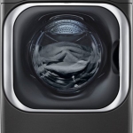  - 5.2 Cu. Ft. High-Efficiency Stackable Smart Front Load Washer with Steam and TurboWash - Black Steel