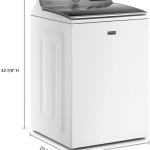 - 5.3 Cu. Ft. High Efficiency Smart Top Load Washer with Extra Power Button - White