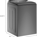 - 5.2 Cu. Ft. High Efficiency Smart Top Load Washer with 2 in 1 Removable Agitator - Chrome Shadow