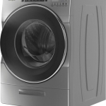 - 5.0 Cu. Ft. High Efficiency Stackable Front Load Washer with Steam and Load & Go XL Dispenser - Chrome Shadow