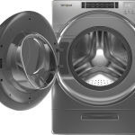 - 5.0 Cu. Ft. High Efficiency Stackable Front Load Washer with Steam and Load & Go XL Dispenser - Chrome Shadow