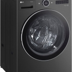  - 5.0 Cu. Ft. High-Efficiency Stackable Smart Front Load Washer with Steam and TurboWash 360 - Black Steel