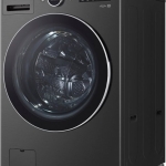  - 5.0 Cu. Ft. High-Efficiency Stackable Smart Front Load Washer with Steam and TurboWash 360 - Black Steel