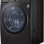  - 5.0 Cu. Ft. High-Efficiency Stackable Smart Front Load Washer with Steam and Built-In Intelligence - Black Steel
