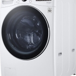 - 5.0 Cu. Ft. High-Efficiency Stackable Smart Front Load Washer with Steam and Built-In Intelligence - White