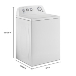 3.8 Cu. Ft. High Efficiency Top Load Washer with with High-Efficiency Agitator - White