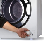 3.5 Cu.Ft. Stackable Smart Electric Dryer with Standard Wall Outlet - White