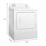 6.5 Cu. Ft. Electric Dryer with Automatic Dryness Control - White