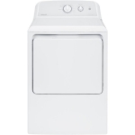 6.2 Cu. Ft. 4-Cycle Electric Dryer - White /Gray Backsplash