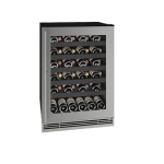 5.5 cu ft 48-750ml bottle Wine Refrigerator with Lock - Stainless Steel