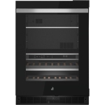 13-Bottle Built-In Dual Zone Beverage Cooler - Black Glass