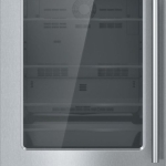  4.9 Cu. Ft. Built-In Under-Counter Glass Door Refrigerator with Masterpiece Series Handle, Left Hinged - Stainless Steel