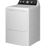 7.2 Cu. Ft. Electric Dryer with Spanish Control Panel - White with Matte Black