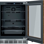 4.9 Cu. Ft. Built-In Under-Counter Glass Door Refrigerator, Right Hinged - Custom Panel Ready