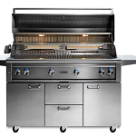 54” Freestanding Grill with 1 Trident Infrared Burner, 3 Ceramic Burners, Rotisserie - L54TRF