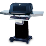 WNK Grill on Black Cart Column and Base with Wheels - WNK4DD-OCOLB