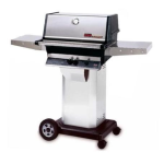 Propane Grill W/ SearMagic Grids, Stainless Steel Cart