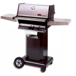 Propane Grill W/ SearMagic Grids On Black Cart