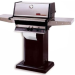 Propane Grill W/ Stainless Steel Grids On Black Cart