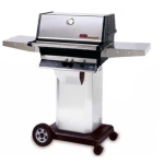 Natural Gas Grill W/ SearMagic Grids On Stainless Cart