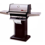 Natural Gas Grill W/ Stainless Steel Grids On Black Cart