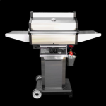 Stainless Steel Propane Grill On Stainless Cart